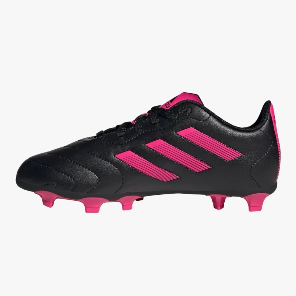 Adidas Kids Goletto VII Firm Ground Soccer Cleats Black & Team Shock Pink Sz 11K
